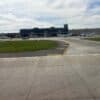 Plataforma y terminal del Aeroparque Jorge Newbery con aviones de Aerolíneas Argentinas